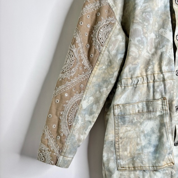 Free People Layered Tie-Dye Parka size Small - Picture 6 of 16